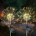 thumbnail image 4 of Solar Lights Outdoor Garden Decor Waterproof 1 Pack, Solar 90 LED Fireworks Fairy Lights Yard Decorative Outside, Sparklers Sticks Twinkle Lights Patio Flower Bed Planter Pathway Lawn Decorations, 4 of 9
