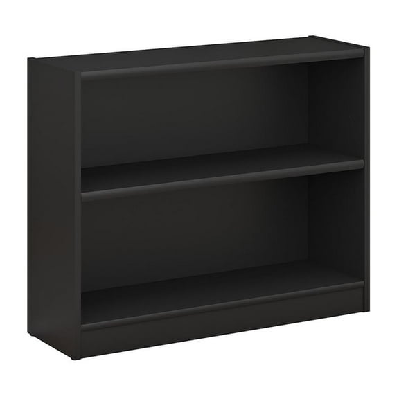 Bowery Hill Furniture 2 Shelf Bookcase in Classic Black
