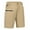 Khaki, variant on Weilanxin Cargo Shorts for Men Water Resistant Hiking Travel Active Nylon Shorts with 7 Pockets Darkblue M