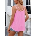 thumbnail image 6 of PULLIMORE Women's Tank Tops Eyelet Embroidery Sleeveless Camisole Scoop Neck Loose Casual Summer Clothes Flowy Shirts (L,Pink), 6 of 10