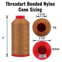 Threadart Heavy Duty Bonded Nylon Thread 1650 Yards 1500m