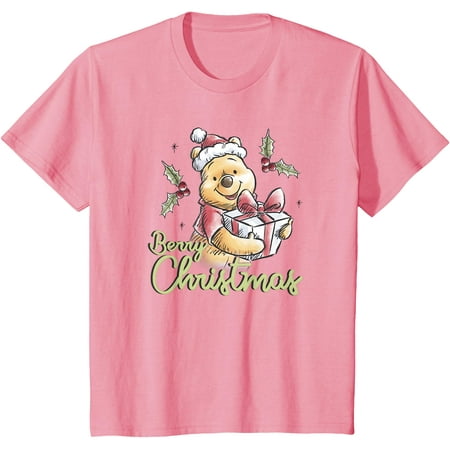 

Winnie the Pooh Berry Christmas Gift Youth T-Shirt for Boy Girl Kids Toddler Light Pink Color Size 3T