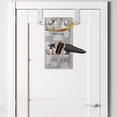 thumbnail image 2 of Abstract Hanging Pocket Organizer, Pin Board Needles Pins Note Papers Office Work Business Concept, Printed Polyester Storage Bag with Pockets, 9" x 16", Warm Taupe and Multicolor, 2 of 2