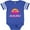 Football Blue and White, variant on Summer Enjoy the Sunshine Amelia Island Florida in Pink Boys or Girls Baby Bodysuit