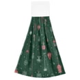 thumbnail image 7 of Haosy 2 Pack Kitchen Wash Cloths with Hanging Loops Absorbent Absorbent Quick Drying Hand Towels, Candy Canes Snow Lanterns, 7 of 7