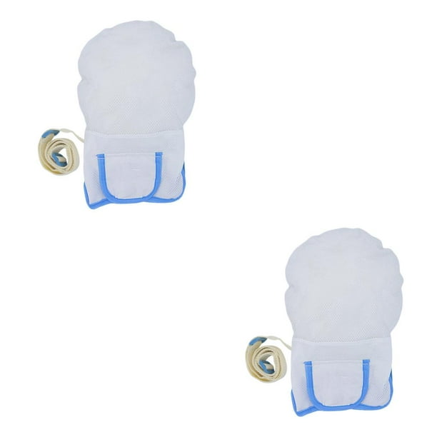 Vogacara Restraint Gloves Mitts Anti-Slip Fixed Mittens Wrist Wear the Protector Hand Care Disabled Training Grasping Hands around Belt Blanco 2piezas Vogacara CBP494939