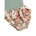 thumbnail image 4 of Argulvti Summer Baby Girl's Ruffle Romper Top Bloomer Floral Shorts Headband Sets, 4 of 8