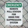 thumbnail image 5 of (2 Pack) Remote Pull Station For Hood Fire OSHA Emergency Sign 10 Inch X 14 Inch Indoor / Outdoor Rust-Free Aluminum Metal Signs for Workplace, Workshop, and Construction Site, Made in, 5 of 8