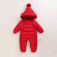 thumbnail image 5 of 0-24M Baby Boys Girls Newborn Winter Snowsuit Down Coat Romper Hooded Double Zipper Warm Jumpsuit, 5 of 11