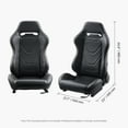 thumbnail image 3 of VEVOR 2 Set Racing Seat Adjustable Racing Chair with PVC Leather & Q235B Slider, 3 of 9