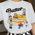 thumbnail image 2 of Cartoon Kpop Butter Album Jimin Jungkook V Suga RM J-hope Jin T Shirts Harajuku Kawaii Graphics Short Sleeve Women Summer Topspangjing, 2 of 4