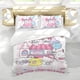thumbnail image 5 of Sanrio Conjunto de sábanas temático, trío de piezas, cómodo y amigable con la piel, diseño único, regalo de decoración para el hogar para familiares, amigos y fans, 90 cm * 190 cm, 5 of 6