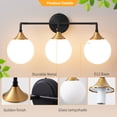 thumbnail image 2 of Bathroom vanity lights black 3 light modern vanity light fixtures, 2 of 5