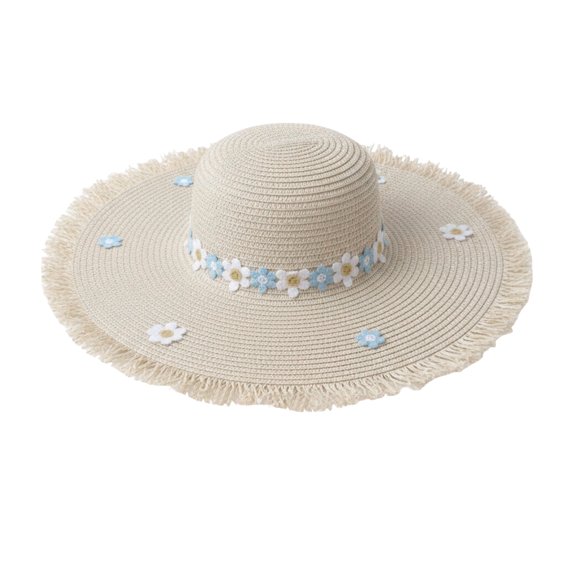 QASIEATN Cozy Sun Hats for Women New Women's Wide Brimmed Hat with Trim Summer Sun Hat Fall Fashion Accessories