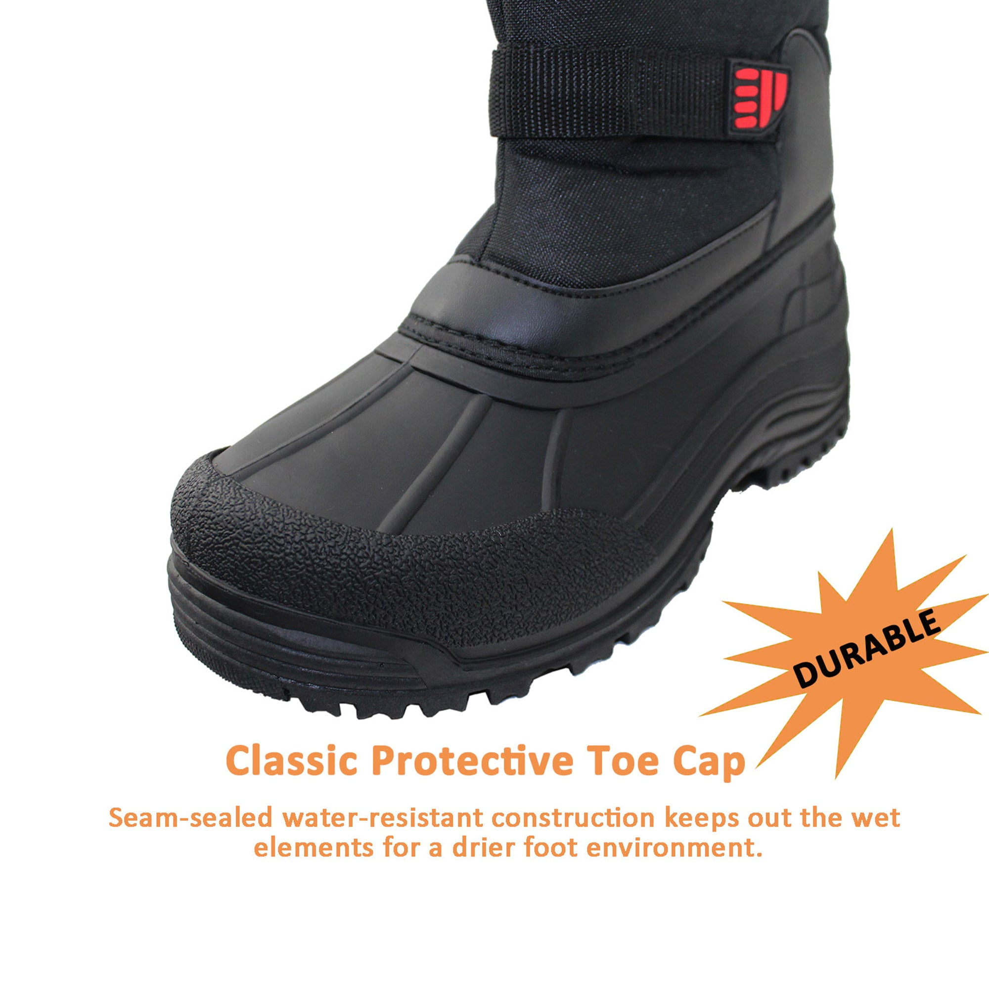 Tanleewa Men's Insulated Waterproof Winter Snow Boots Hiking Duck Boots Shoe Size 6.5 Adult Male