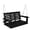 Black, variant on Innovaze Poly Porch Swing for 2 Person, HIPS Swing Bench with Cupholders (Black, 4 ft)