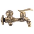 thumbnail image 2 of Grifo de agua de latón vintage ANGGREK montado en la pared G1/2 agua fría y caliente, 2 of 8