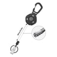thumbnail image 6 of sunsanly 1/2Pcs Polygonal Carabiner Keychain with 60cm Retractable Wire Rope Lobster Clasp Design Easy Key Fixation Climbing Camping Travel Keychain, 6 of 7