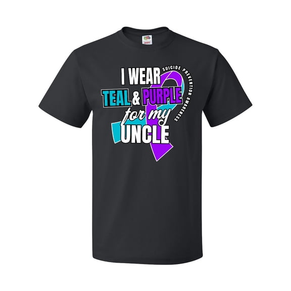 Inktastic Suicide Prevention I Wear Teal and Purple For My Uncle T-Shirt