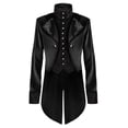 thumbnail image 1 of LOVZFMLL Jackets for Men's Solid Color Fashions Long Sleeve Long Slit Girdle Round-Neck Blouse, 1 of 8
