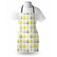 thumbnail image 3 of Nursery Apron Yellow and Grey Cute Elephant Collection Cartoon Animals with Different Patterns, Unisex Kitchen Bib Apron with Adjustable Neck for Cooking Baking Gardening, Yellow Grey, by Ambesonne, 3 of 3