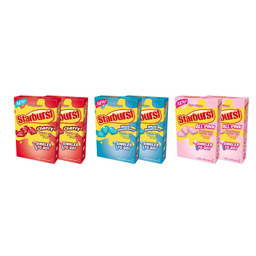 Starburst STG Drink Mix Variety Pack, 2 Cherry, 2 Blue Raspberry, 2 Strawberry, 1 CT