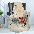 thumbnail image 4 of Abstract Soft Flannel Fleece Throw Blanket, Grunge Textured Mix Collage Murky Tone Effects Watercolor Design, Cozy Plush for Indoor and Outdoor Use, 60" x 80", Multicolor, by Ambesonne, 4 of 5