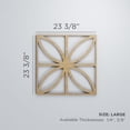 thumbnail image 3 of Ekena Millwork 23 3/8"W x 23 3/8"H x 1/4"T Large Swansea Decorative Fretwork Wood Wall Panels, Walnut, 3 of 18