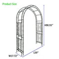 thumbnail image 4 of 90" H Black Metal Garden Arch for Climbing Plants and Roses - Outdoor Trellis and Decoration for Weddings, 4 of 8