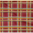thumbnail image 4 of oneOone Cotton Poplin Twill Red Fabric Madras Check Sewing Material Print Fabric By The Yard 56 Inch Wide, 4 of 4
