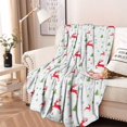 thumbnail image 2 of White Christmas Reindeer and Tree Pattern Round Blanket,Comfortable Soft Flannel Throw Blanket,All Season,Warm Lightweight Blankets for Sofa Bed Couch Living Room Chair 47"x47", 2 of 5