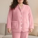 thumbnail image 2 of Ropa para adolescentes,Pijama de polar de doble cara para mujer, cárdigan de manga larga, ropa de estar suave para el invierno en casa, sopatenor, 2 of 9
