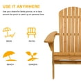 thumbnail image 3 of UBesGoo Fir Wood Adirondack Chairs - Set of 2, Natural Wooden Color, 3 of 7