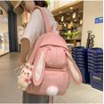 thumbnail image 3 of LHSHID Kawaii Bunny Ear Backpack for Girls Teen Women School Daypack for Travel Bookbag with Cute Pendant (Blue), 3 of 6