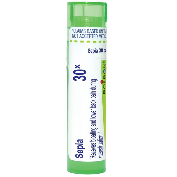 Boiron Sepia 30X, Homeopathic Medicine for Bloating And Lower Back Pain During Menstruation, 80 Pellets