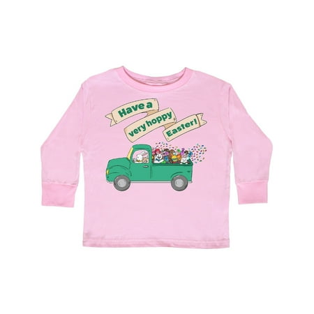 

Inktastic Have a Very Hoppy Easter Green Bunny Truck Gift Toddler Boy or Toddler Girl Long Sleeve T-Shirt