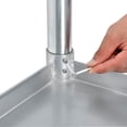 thumbnail image 6 of Nexel 96"W x 30"D 18 Gauge 430 Stainless Steel Workbench 2" Backsplash, Galvanized Legs & Undershelf, 6 of 6