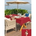 thumbnail image 5 of Outdoor Tablecloth with Umbrella Hole for Patio/Picnic/Party/Camping, Cherry Blossoms Waterproof Table Cloth Rectangle Table Cover Washable, Japanese Spring Floral Leaves Rustic Red (54"x 80"), 5 of 8