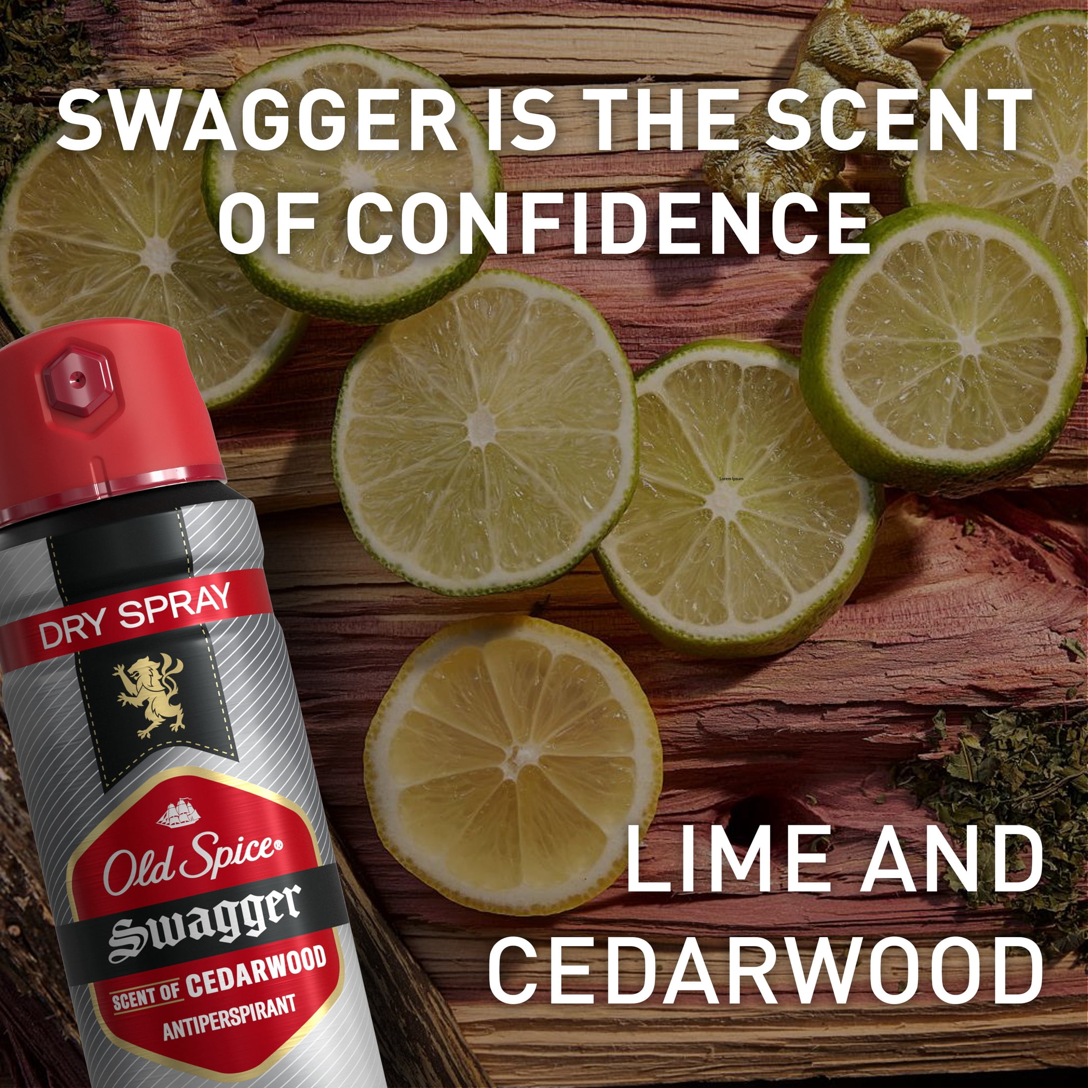 Old Spice Body Spray for Men, Antiperspirant, Swagger, 24/7 Sweat & Odor Protection, 4.3 fl oz, 2-Pack