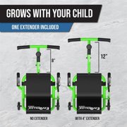 EzyRoller: Mini - Green - Ride-On Scooter, Cambering Motion, Pedal Free Cart, Hand Brakes, Extendable Frame, 45lb Capacity, Toddler & Kids Ages 2+