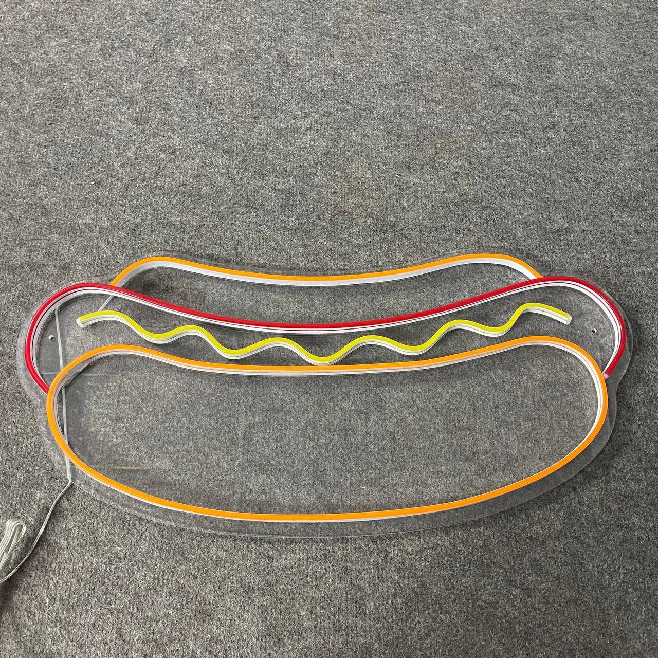 Hotdog Neon Sign, Fastfood Hotdog Store Wall Decor Signboard