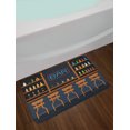thumbnail image 2 of Bar Bath Mat, Pub Stand with Chairs and Bottles of Alcohol Aligned Interior Cocktail Beverage, Plush Bathroom Decor Mat with Non Slip Backing, 29.5" X 17.5", Multicolor, by Ambesonne, 2 of 2