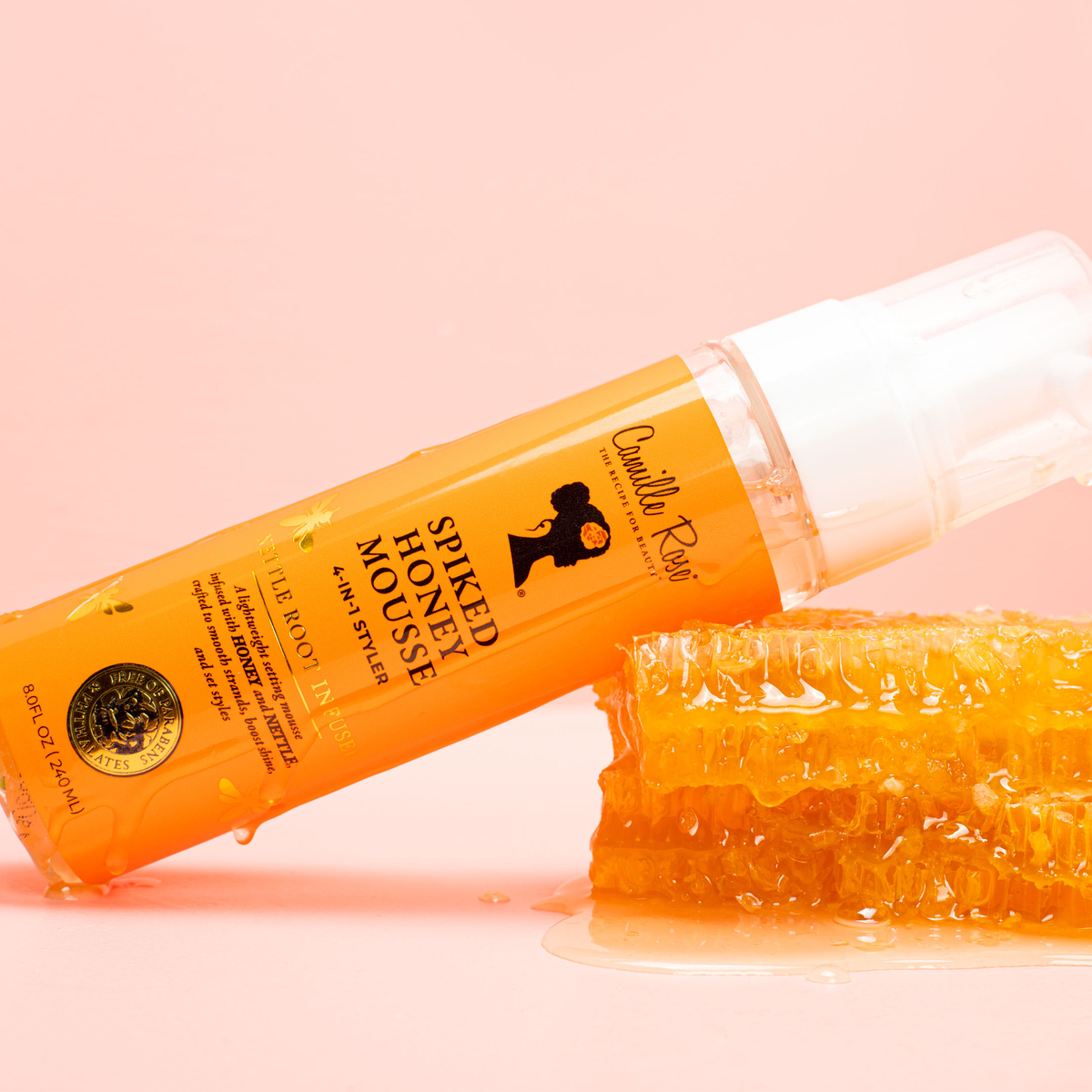 Camille Rose Spiked Honey Styling Mousse, 8.0 fl oz, Unisex - image 4 of 6