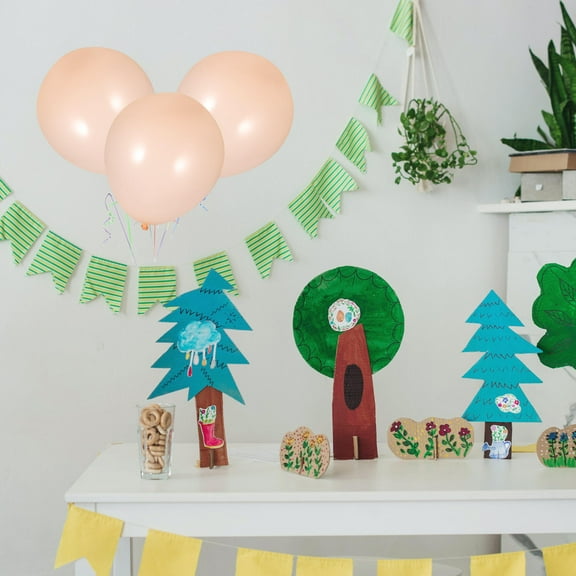 KALLORY Round Latex Balloons in Orange for Festive Party Decor 10Pcs