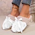 thumbnail image 2 of Gubotare Slippers for Women Indoor Slippers for Women House Shoes: Fuzzy Memory Foam Comfortable Bedroom Womens Slippers Winter Warm Non Slip Indoor Outdoor Shoes Size 9 (White,9), 2 of 9