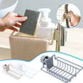 thumbnail image 1 of Xihbxyly Estante para Grifo de Cocina, Organizador Creativo para Trapos de Cocina, con Autodrenaje, Organizador Multiusos para Baño y Cocina, Plástico Ecológico, Tamaño Compacto (23 X 15,5 X 18 Cm),, 1 of 1
