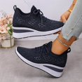 thumbnail image 2 of Fashion Rhinestone Sneakers for Women's - 2026 Casual Mesh Slip On Walking Shoes Breathable Glitter Sneaker, 2 of 5