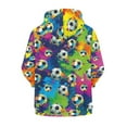 thumbnail image 2 of chaqlin Boys Soccer Hoodies Size 11-13 Kids Long Sleeve Sweatshirts Colorful Paint Full-Zip Hooded Jacket Kids Hooded Coat with Pockets Fall Winter Clothes, 2 of 6