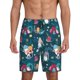 thumbnail image 1 of Balery Garden Gnomes In Flower Pantalones cortos de pijama de punto de algodón para hombre con cinturilla y bolsillos-3X-Large, 1 of 6