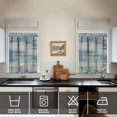 thumbnail image 2 of Gray Abstract Oil Painting Kitchen Curtains - Vintage Tier Cafe Curtains for Bathroom Living RV Rod Pocket Window Drapes 36 Inch 2 Panels Set 28"x36" Window Treatment Tiers, 2 of 4